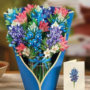 BLUE BONNETS POP-UP FLOWER BOUQUET